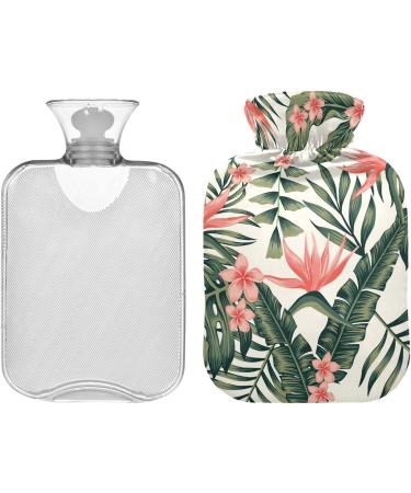 Naanle Tropical Flower Palm Hot Water Bottle 2L - Ideal for Menstrual Cramps Pain Relief & Heat Therapy - Buy Online on GoSupps.com