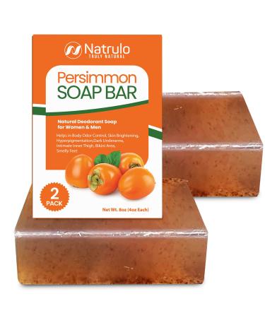 Persimmon Soap Bar for Body Odor Control   Purifying Deodorizing Body Wash with Japanese Persimmon & Green Tea Extract for Eliminating Nonenal Body Odor   Great for Skin Brightening  Hyperpigmentation  Dark Underarms  In...