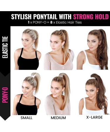 PONY-O Original Patented Cute Hair Accessories for Women - Revolutionary Ponytail Holders Hair Tie Alternative - Dark Brown Hair Ties for Women - Small Hair Ties for Fine Hair - Buy Online on GoSupps.com