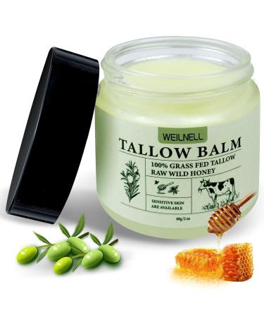Beef Tallow and Honey Balm for Skin - All-Natural Moisturizer Hydrates and Nourishes the Skin Grass-Fed Beef Tallow & Honey Balm Blend Deeply Moisturizing for Face & Body Natural Skin Care Balm 2.0 oz - Buy Online on GoSupps.com