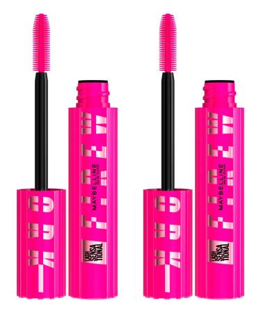 Maybelline New York Sensational Lashes Firework Mascara Volume and Eye Opening Spiral Brush 24H Hold Pro Vitamin B5 Gel Formula - 2 x 10ml