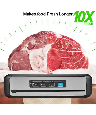 Inkbird Vacuum Sealer Machine Starter Kit | PowerVac Air Sealing for Food Preservation | Dry & Moist Modes | Easy Cleaning & Storage | Sealer Bag*5 & Bag Roll*1 (8*11.8 & 8*7) - Buy Online on GoSupps.com