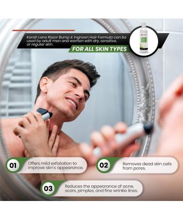 Kerah Lane Razor Bump & Ingrown Hair Formula 8 Oz for Women & Men: Best Treatment Serum for Ingrown Hairs Acne Razor Burn & Bumps: Use After Shaving Waxing Electrolysis & Hair Removal - Buy Online on GoSupps.com