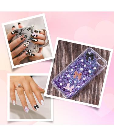 Bow Nail Charms Colorful Bow-Knot Nail Stud Rhinestones Crystal 3D Nail Charms Nail Design Stones for Jewelry Craft DIY Decoration - Buy Online on GoSupps.com