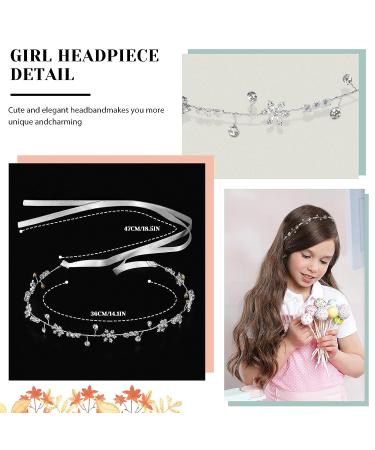 BOUNONT Silver Flower Girl Headpiece | Bridal Hair Accessory for Kids | First Communion Headband - Buy Online on GoSupps.com