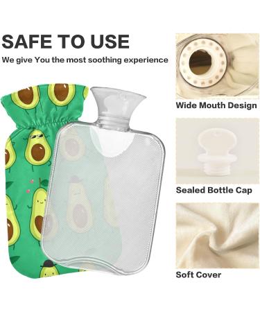 Shop Naanle Cute Slice Avocado Heat Bottle - 2L Transparent Hot Water Bottle for Pain Relief & Therapy | Ideal for Bed Hands & Feet - Buy Online on GoSupps.com