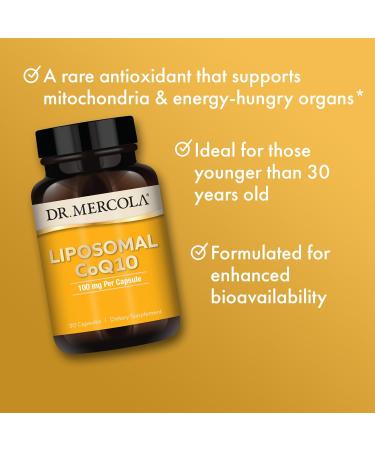 Buy Dr. Mercola Premium Coenzyme Q10 Supplements 100 mg 30 Licaps Capsules | International Shipping Available - Buy Online on GoSupps.com