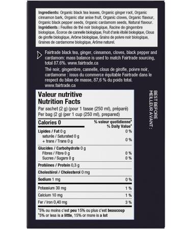 Four O'Clock Black Tea Chai Organic Fairtrade Non-Gmo Kosher Gluten-Free 6 Packs (96 teabags) - Buy Online on GoSupps.com