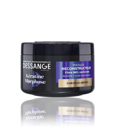 DESSANGE - Masque Cheveux Reconstructeur K ratine Morphose - Formule Enrichie En K ratine V g tale & Acide Hyaluronique - R pare & Prot ge La Fibre Capillaire - Cheveux Ab m s - 280ml Masque 280 ml (Lot de 1)