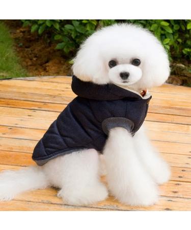 SELMAI Hooded Dog Coat for Small Toy Breeds - Stylish Puppy Clothes in Blue (Size Small, Pack of 1) - Buy Online on GoSupps.com