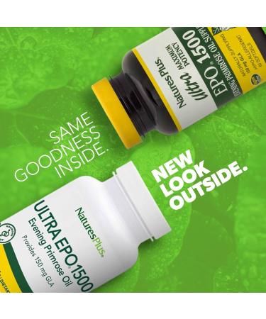 NaturesPlus Ultra EPO 1500mg Evening Primrose Oil Softgels - Gluten Free - 60 Servings - Buy Online on GoSupps.com
