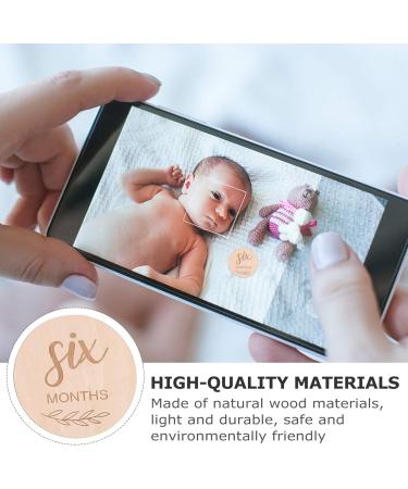 NUOBESTY Baby Monthly Milestone Wooden Cards - Newborn Photography Accessories for Baby Shower - Buy Online on GoSupps.com