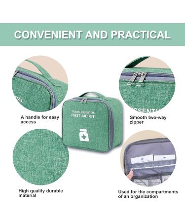 Buy Vavicrap Medication Bag - 2-Piece Portable Waterproof Travel Pharmacy Storage | Large & Small First Aid Bags for Home & Travel in Green - Buy Online on GoSupps.com