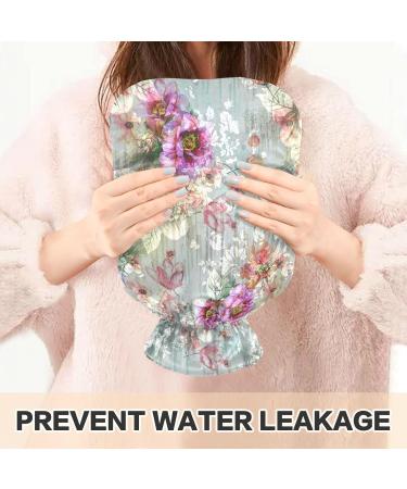 NAANLE Colorful Digital Flower Hot Water Bottle with Cover - 1L for Back Pain Relief & Hot/Cold Therapy | International Shipping - Buy Online on GoSupps.com