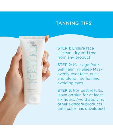Bondi Sands PURE Self-Tanning Sleep Mask - Hydrating Hyaluronic Acid for Glowing Tan | Fragrance-Free, Cruelty-Free, Vegan | 2.53 Oz/75 mL - Buy Online on GoSupps.com