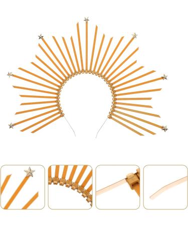 Minkissy Gold Spike Crown Halo Headband for Women - Halloween Costume Headpiece - Buy Online on GoSupps.com