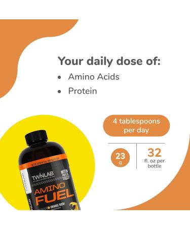Buy Twinlab Amino Fuel 32 fl oz - Pre & Post-Workout Energy Drink - Orange Rush - International Shipping Available - Buy Online on GoSupps.com