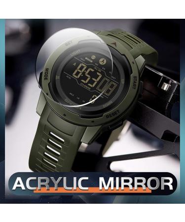 Findtime Men's Digital Pedometer Watch | 5ATM Waterproof Sports Stopwatch with Countdown Alarm | Green Military Tactical Design - Buy Online on GoSupps.com