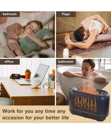 YAVOCOS Flame Essential Oil Diffuser 200ml Air Humidifier Flame with Remote Aroma Diffuser with Flame Night Light Quiet Water Mist Timer Automatic Closing for Home Office Bedroom Yoga Spa - Buy Online on GoSupps.com