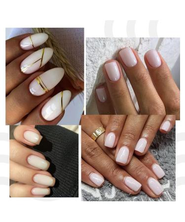 AILLSA Milky White Gel Nail Polish Set Nude Sheer Pink Brown Gel Polish with Base and Top Coat Jelly Natural Neutral Nail Polish Gel Soak Off U V Starter Kit Gift DIY Manicure at Home A2-amber Brown - Buy Online on GoSupps.com