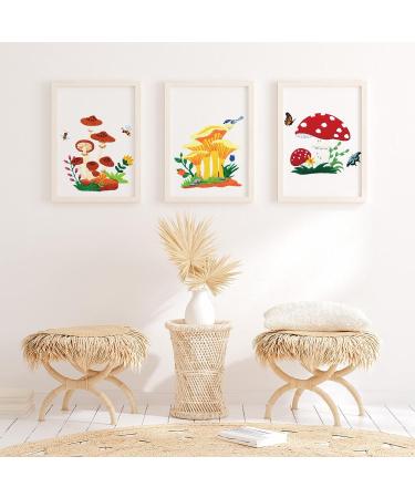 Embroidery Starter Kit: Mushroom Cross Stitch Set for Beginners - 5 Sets with Patterns, Instructions, Hoops, Needles & Threads - Buy Online on GoSupps.com