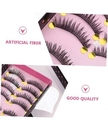 Beavorty 10 Pairs Fake eyelashes Artificial Fiber Eyelashes False Lashes Makeup Eyelashes Faux Lashes Long Eyelashes Natural Eyelashes Ladies Girls Women Lashes Miss False Eyelashes dense - Buy Online on GoSupps.com