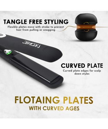 iKonic Supernova Tourmaline Flat Iron - Infrared Hair Straightener with 1 Inch Curved Plates for Maximum Smoothness & Shine | International Shipping Available - Buy Online on GoSupps.com