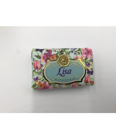 Lisa - Gift Soap Bar For Her Birthday Rose Scent Mum Grandmother Cleanser Lather Present Girl