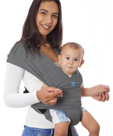 Dreamgenii SnuggleRoo Hybrid Baby Carrier & Wrap | Charcoal Grey | From Birth to Toddler - Buy Online on GoSupps.com