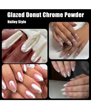 Buy 2Pcs White Chrome Nail Powder - Moonlight Pearl for Stunning Auroral Effect | Gel Nail Glitter Art Design - International Shipping Available - Buy Online on GoSupps.com
