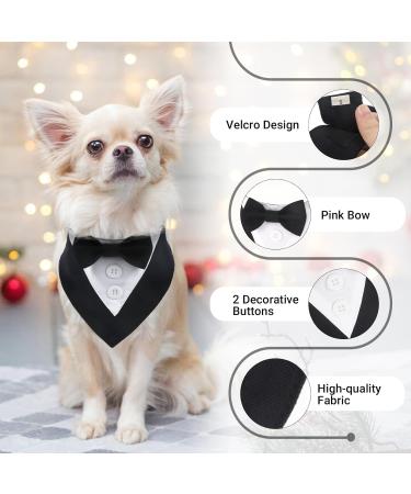 Liebeedd Adjustable Dog Neckerchief Tuxedo Bandana for Weddings & Birthdays - XL Black Fly Dog Pet Towel - Buy Online on GoSupps.com