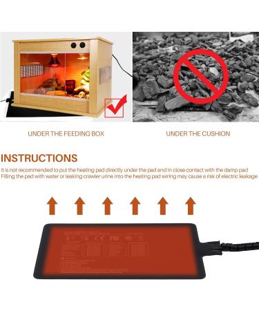 Reptile Heat Pad 6W Under Tank Terrarium Warmer Heating Mat and Digital Thermostat Controller for Turtles Lizards Frogs and Other Small Animals Multi Sizes - Buy Online on GoSupps.com