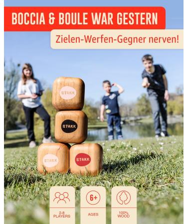 Stakk | Outdoor Litter Game for All Ages | Modern Boccia Boules | Exciting Garden & Beach Fun | Made in Germany - Buy Online on GoSupps.com