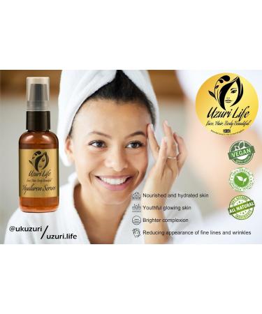 Uzuri Life 100% Pure Hyaluron Acid Serum for Face Reduce fine lines wrinkles and Anti-aging serum for Men & Women 50mL - Buy Online on GoSupps.com