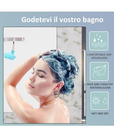 PHAVESAS Scalp Massage Brush | Silicone Shampoo Brush for Improved Blood Circulation - Blue - Buy Online on GoSupps.com