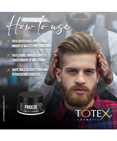 Totex Freeze Hair Styling Wax | Strong Hold Gel Wax for All Hair Types | 150 ml - International Shipping Available - Buy Online on GoSupps.com