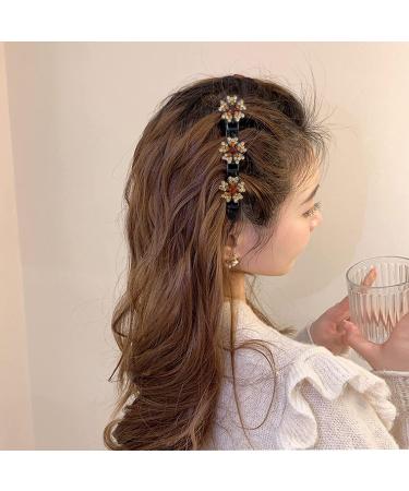 Six five petal lace heart-shaped hair clips hair segmentation clips bangers hair clips diamond flower heart-shaped hair clips knitting hair clips used for hair modeling gifts etc - Buy Online on GoSupps.com