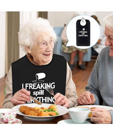 Adult Bib for Seniors - Washable & Reusable Waterproof Bib with Debris Collector | Men & Women - Buy Online on GoSupps.com