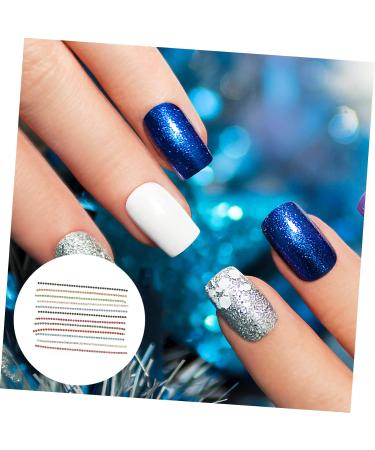 POPETPOP 1 Box Nail Art Accessories 3d nail art chains metal nail stud nail chain charms nail art chains jewelry punk nail art decoration Manicure Studs Zinc alloy Japanese do it yourself 13.1X5.5X1CM Colorful - Buy Online on GoSupps.com