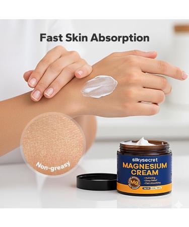 SilkySecret Magnesium Cream (5.3 Oz) Nighttime Magnesium Cream Relief and Relaxation with Lavender Scent Calming Magnesium Body Butter for All Skin Types - Buy Online on GoSupps.com