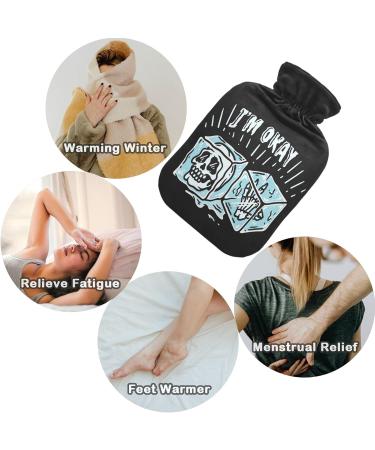 Naanle Ice Skull Heating Bottle - Transparent Hot Water Bottle for Pain Relief & Cold Therapy | 1L Handheld Heating Solution - Buy Online on GoSupps.com