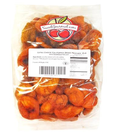 Fancy Dried Fruits- Sun Dried California Peaches. 2 lbs