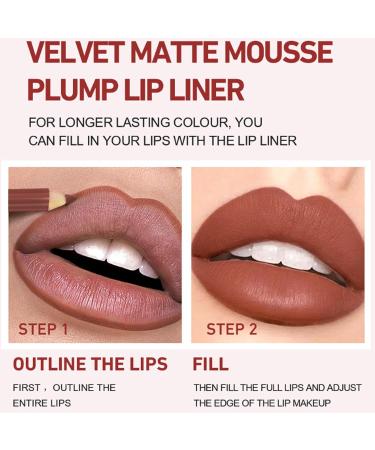  Gireatick Matte Finish Series Lip Pencil Set - Nude Red Brown Purple Creamy - Long Lasting Lip Makeup Pen - Water Resistant - 12 Pack - Buy Online on GoSupps.com