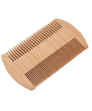 Wooden Beard Comb Portable Fine Teeth Beard Lice Grooming Tool for Men