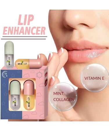 Hudhow's Lip Filler Set | 2-Part Lip Plump & Care - Clumsy Lip Gloss & Natural Oil Serum for Long-lasting Hydration - Buy Online on GoSupps.com