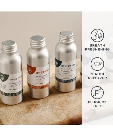 Georganics - Organic Whitening Oilpulling Mouthwash - Cleansing & Plaque Reducing Blend with Organic Virgin Coconut Oil - Vegan SLS Cruelty and Fluoride Free - Spearmint - 100ml - Buy Online on GoSupps.com