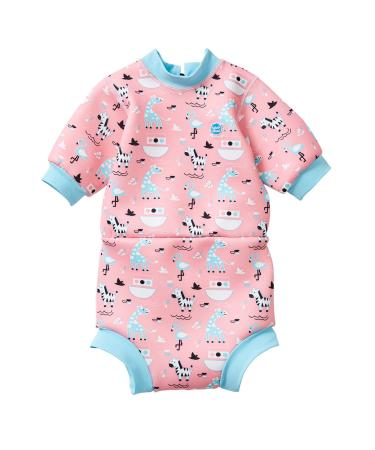 Splash About Happy Nappy Wetsuit with Reusable Swim Nappy Nina's Ark 3-8 Months