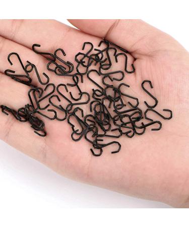 200 Mini S Hooks Connectors with Storage Box - Black S-Shaped Wire Hooks for DIY Crafts and Hanging Jewelry - Buy Online on GoSupps.com