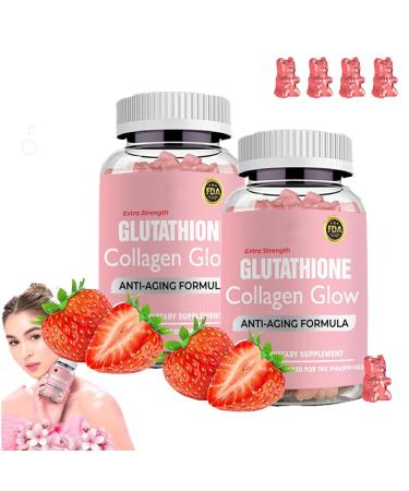 Glutathione Collagen Glow Gummies Glutathione Collagen Glow Glutathione Collagen Gummies for Women Glutathione Gummies for Skin Brightening Gummies Collagen Collagen for Women Gummies (2PCS)