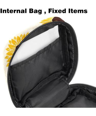 MUOOUM Geometry Leopard Sunflowers Sanitary Napkin Storage Bag - Portable Menstrual Cup Pouch - Buy Online on GoSupps.com